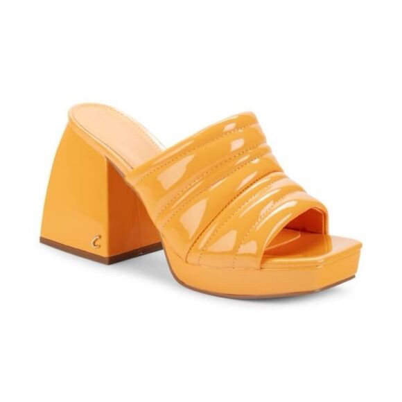 NWOT Sam Edelman Circus NY block heel leather sandals size 7 🧡 - Picture 1 of 6